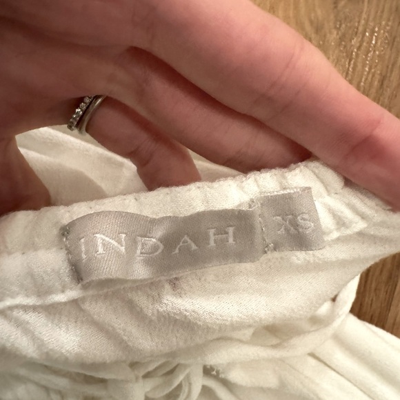 Indah, River Solid Triangle Plunge Dress, White, XS/S - Picture 4 of 4